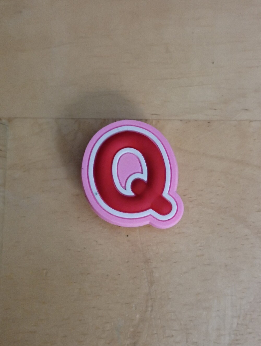 10 for $10 Jibbitz Croc Charms - Letter Q Red, White, Pink 2 - New Shoe Charm